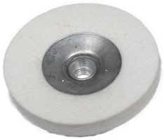 Mounted, Concave Felt Glass Polishing Pad
