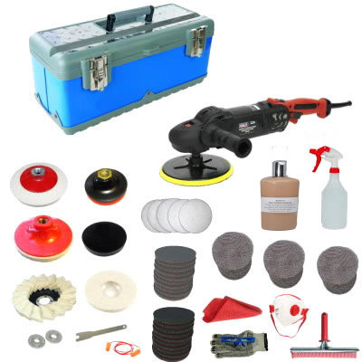 77mm Glass Polishing Kit With Corded Polisher