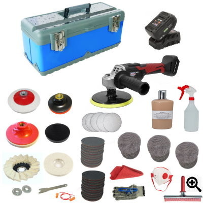  Glass Polishing Kit With Cordless Polisher 